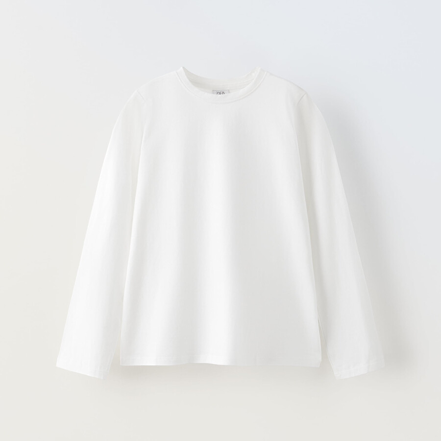 

Лонгслив для девочки Zara Plain, белый