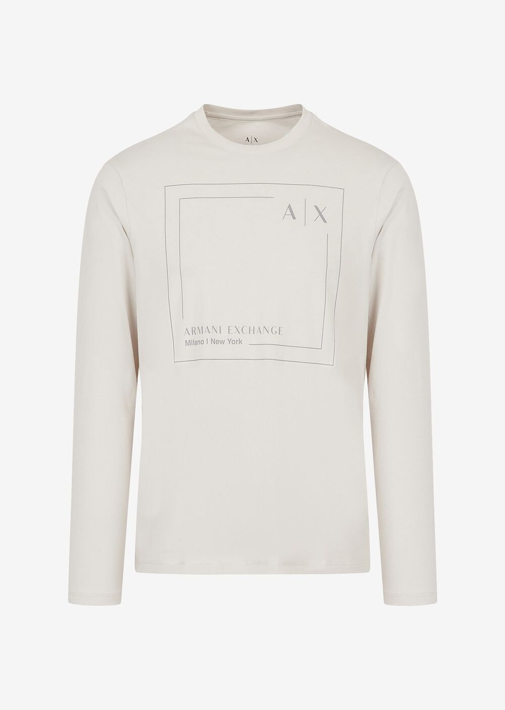 

Футболка с длинными рукавами из органического хлопка Armani Exchange, серый