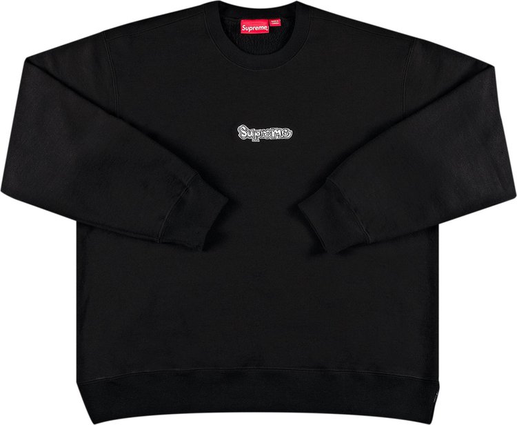 Толстовка Supreme Gonz Logo Crewneck 'Black', черный футболка supreme gonz logo tee black черный
