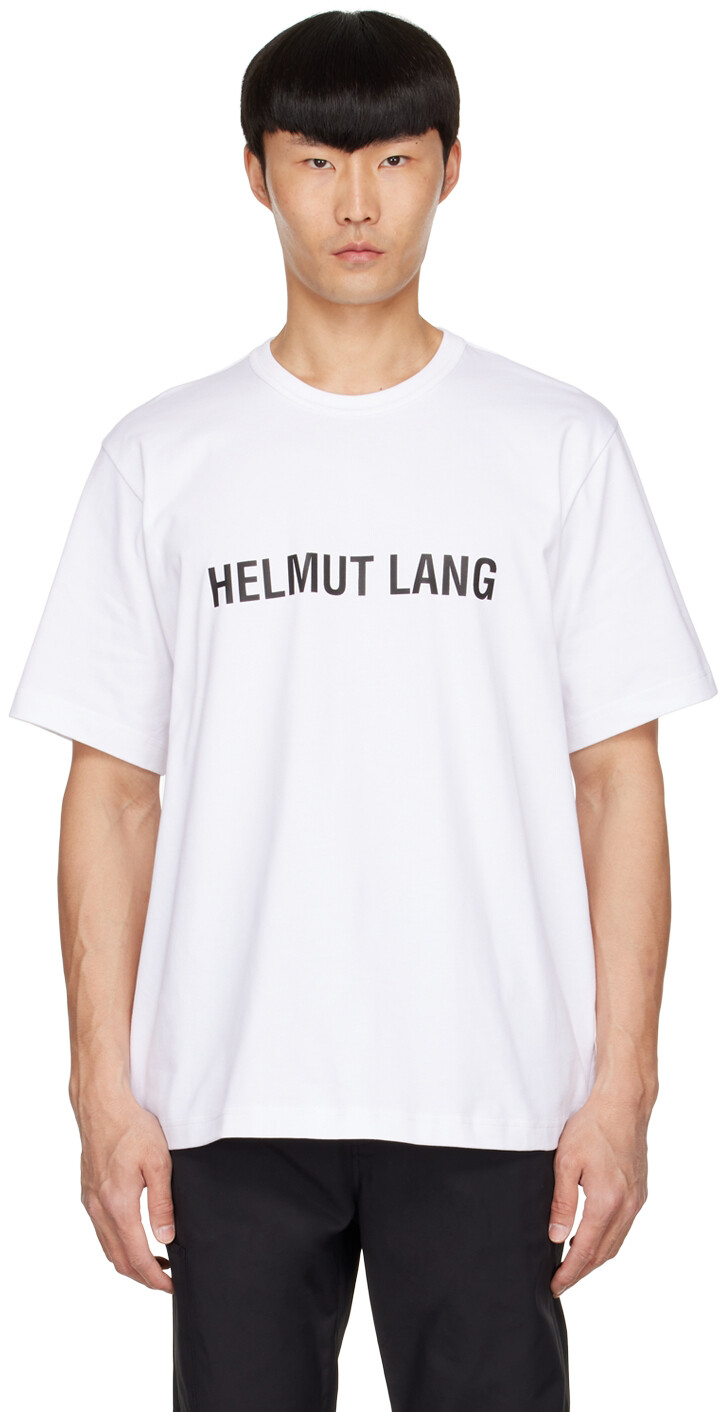 

Белая хлопковая футболка Helmut Lang