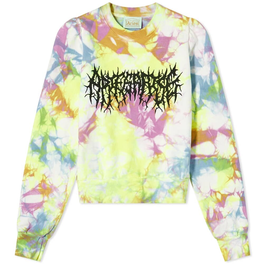 

Толстовка Aries Metal Tie Dye Puff Sleeve Crew Sweat