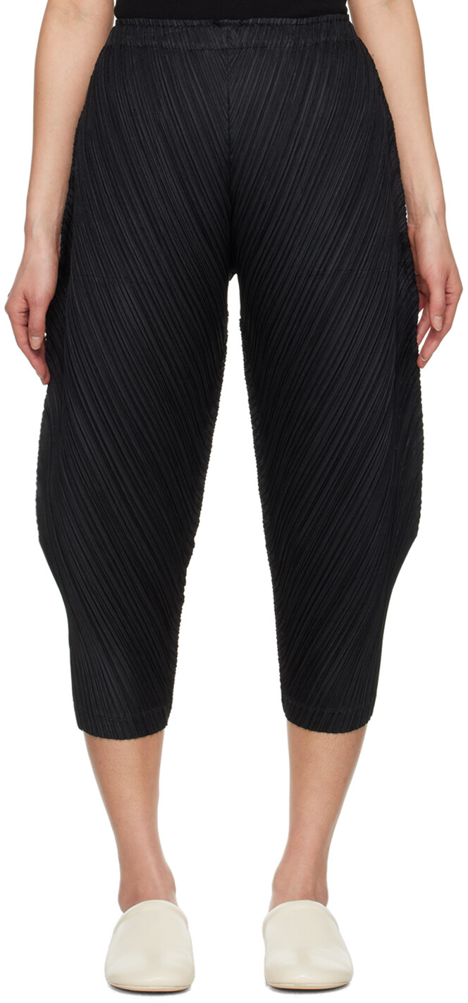 

Черные толстые брюки 1 шт. Pleats Please Issey Miyake