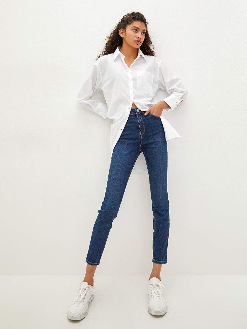 

Супероблегающие женские джинсы Rodeo с высокой талией и карманами LCW Jeans