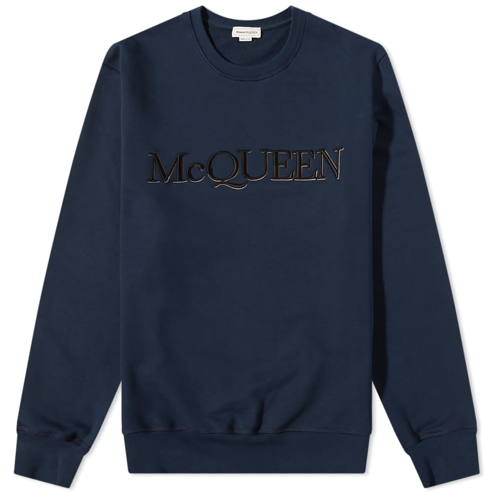

Толстовка Alexander McQueen Embroidered Logo Crew Sweat, Серый