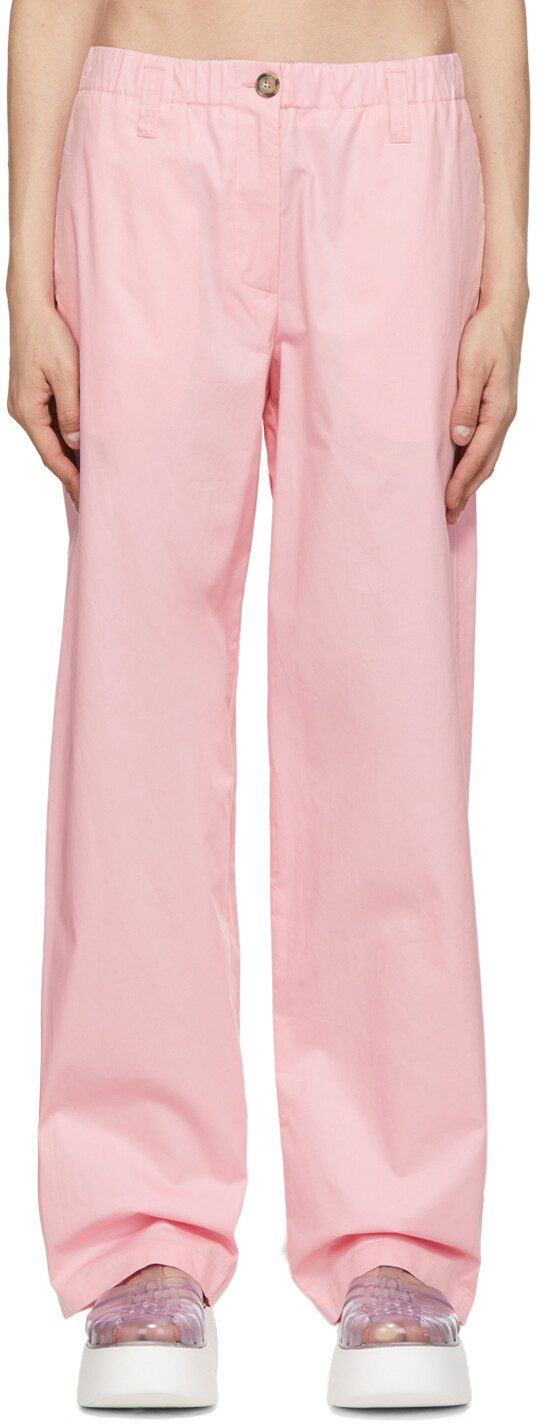 

Розовые хлопковые брюки MSGM, Розовый
