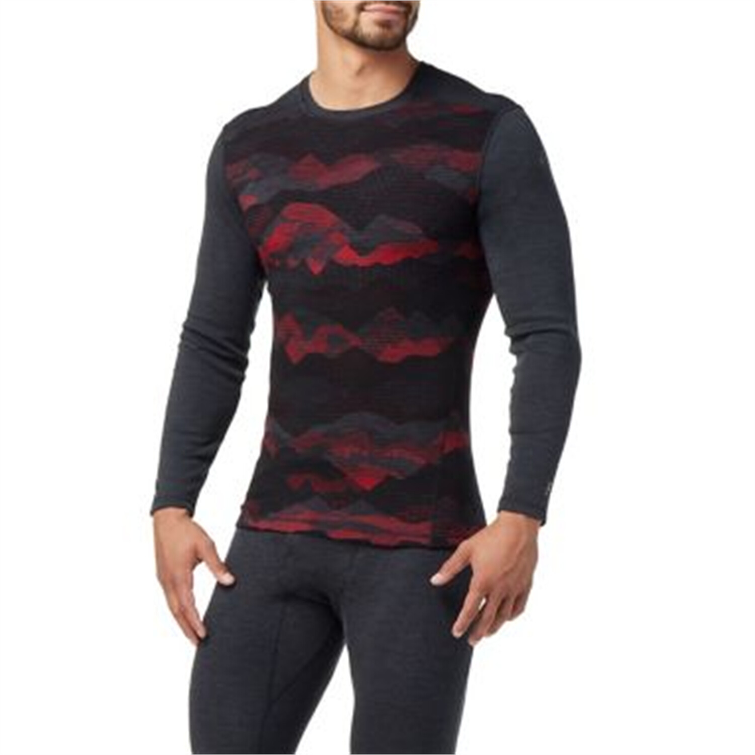 

Топ Smartwool Classic Thermal Merino Base Layer Pattern Crew, красный