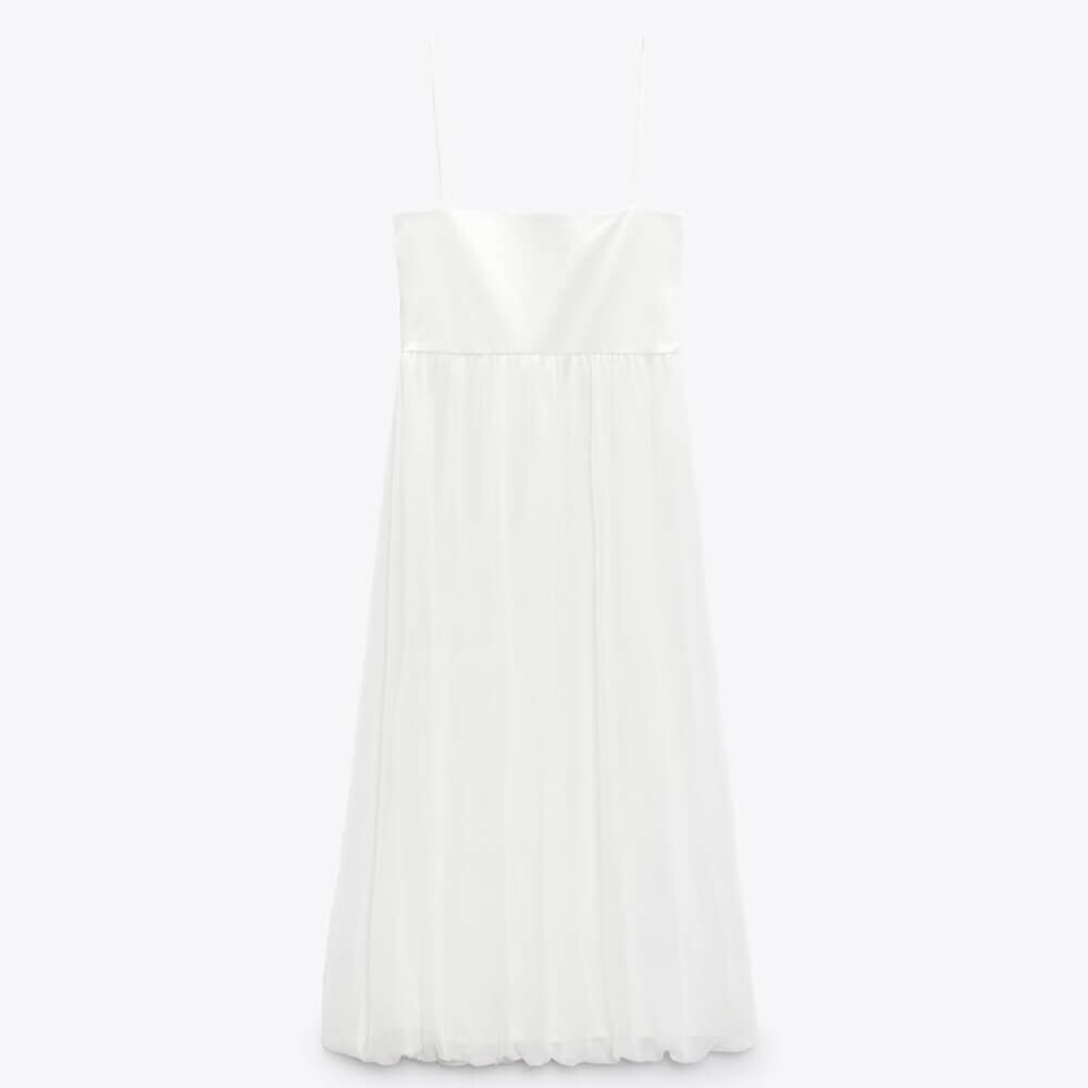 

Платье Zara Midi, белый