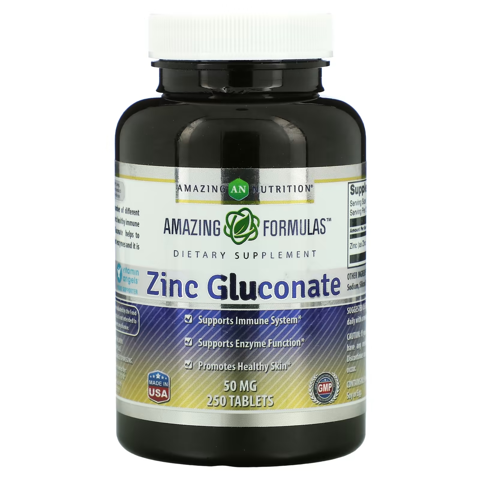 Amazing Nutrition Глюконат цинка 50 мг, 250 таблеток