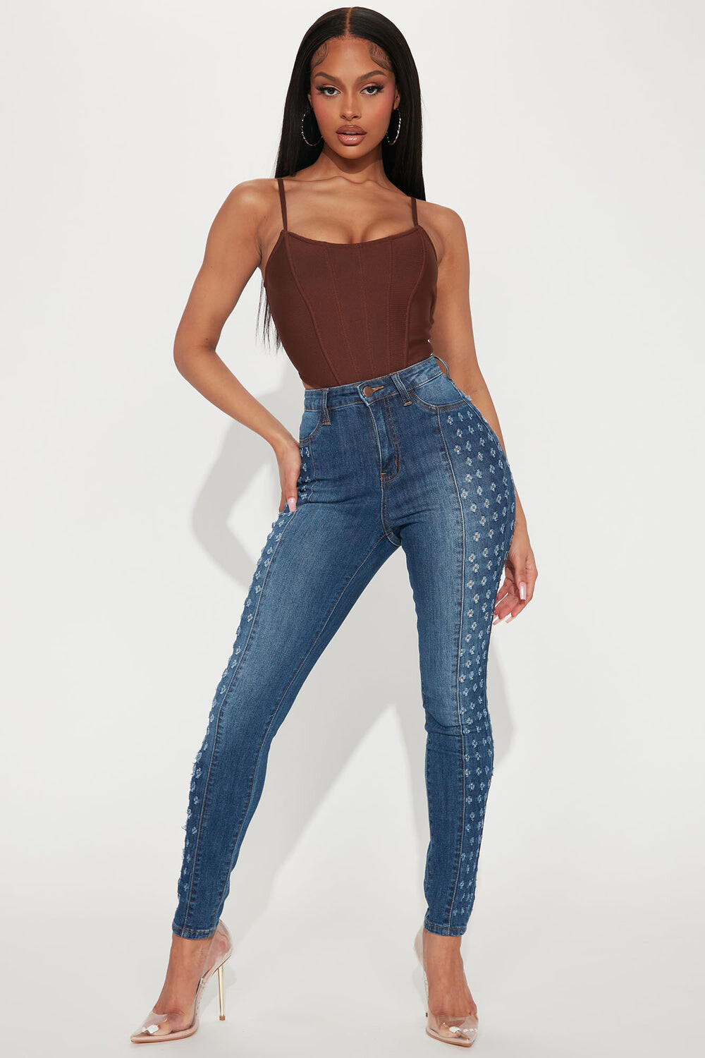 

Джинсы скинни Fashion Nova AP40465, синий