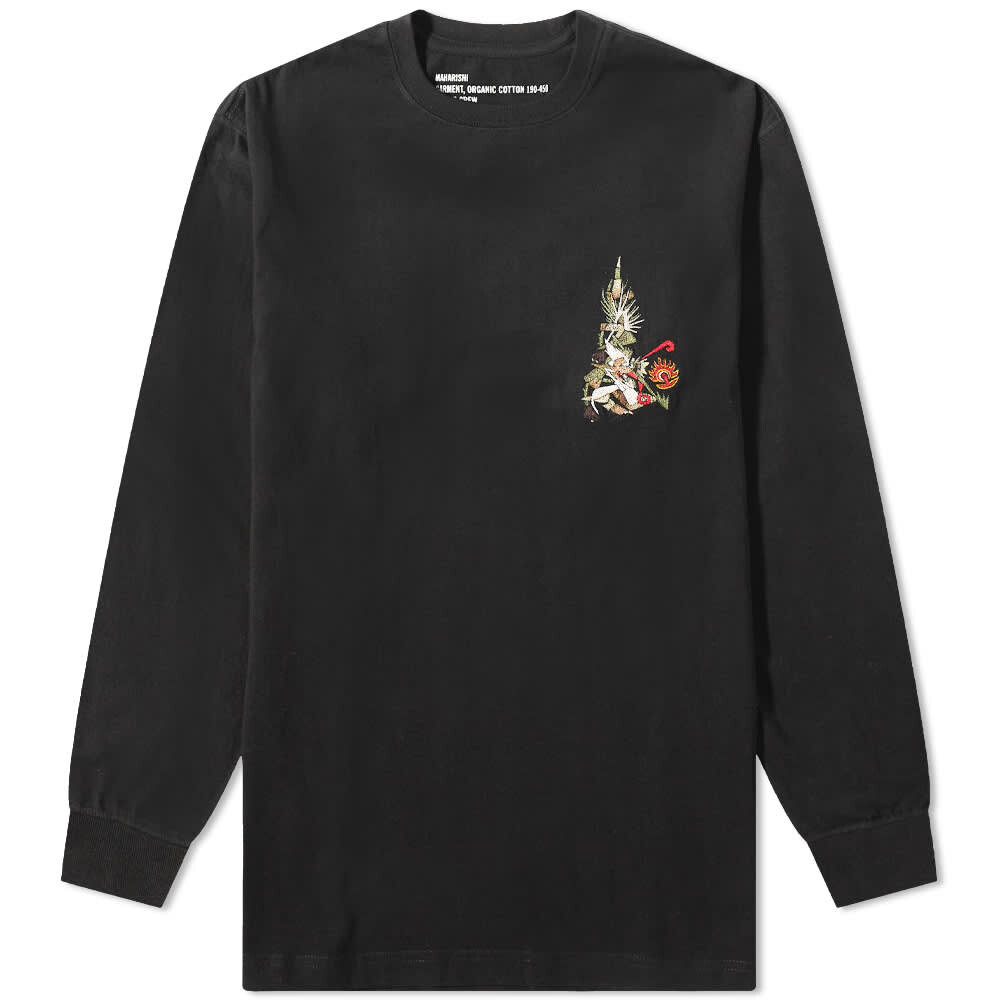 

Футболка Maharishi Long Sleeve Cubist Dragon Tee, Черный