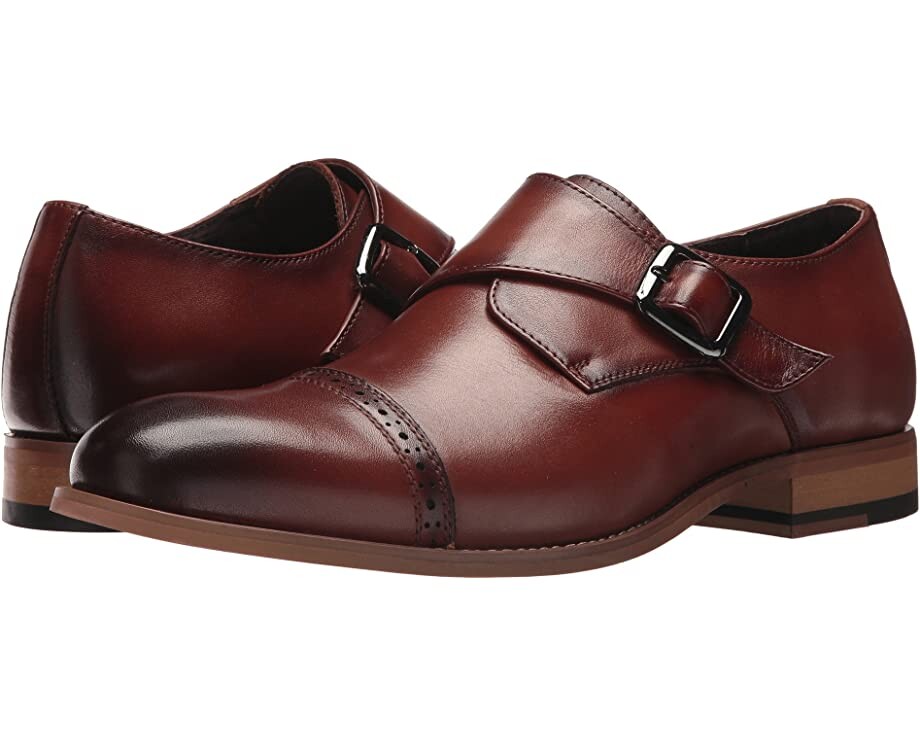 

Оксфорды Desmond Cap-Toe Monk-Strap Loafer Stacy Adams, коньяк