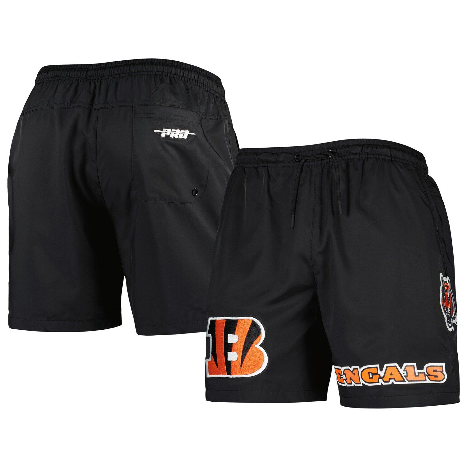 

Мужские тканые шорты Pro Standard черного цвета Cincinnati Bengals