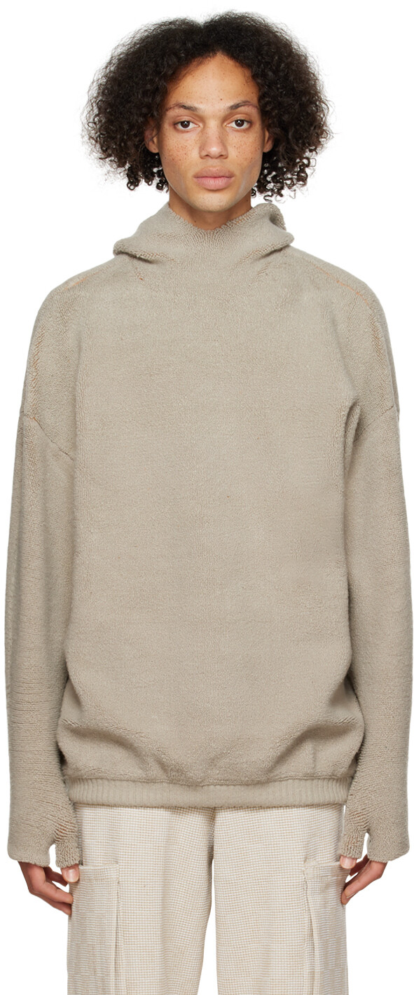 

SSENSE Exclusive Taupe Towel Hoodie Isa Boulder