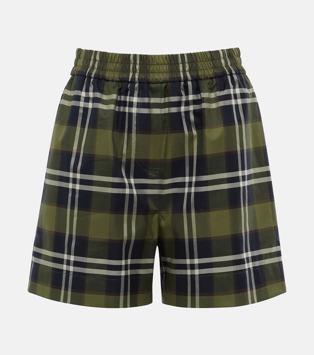 

Хлопковые шорты в клетку BURBERRY, зеленый