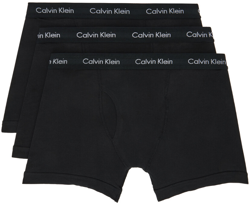 

Набор из трех черных классических трусов-боксеров Calvin Klein Underwear