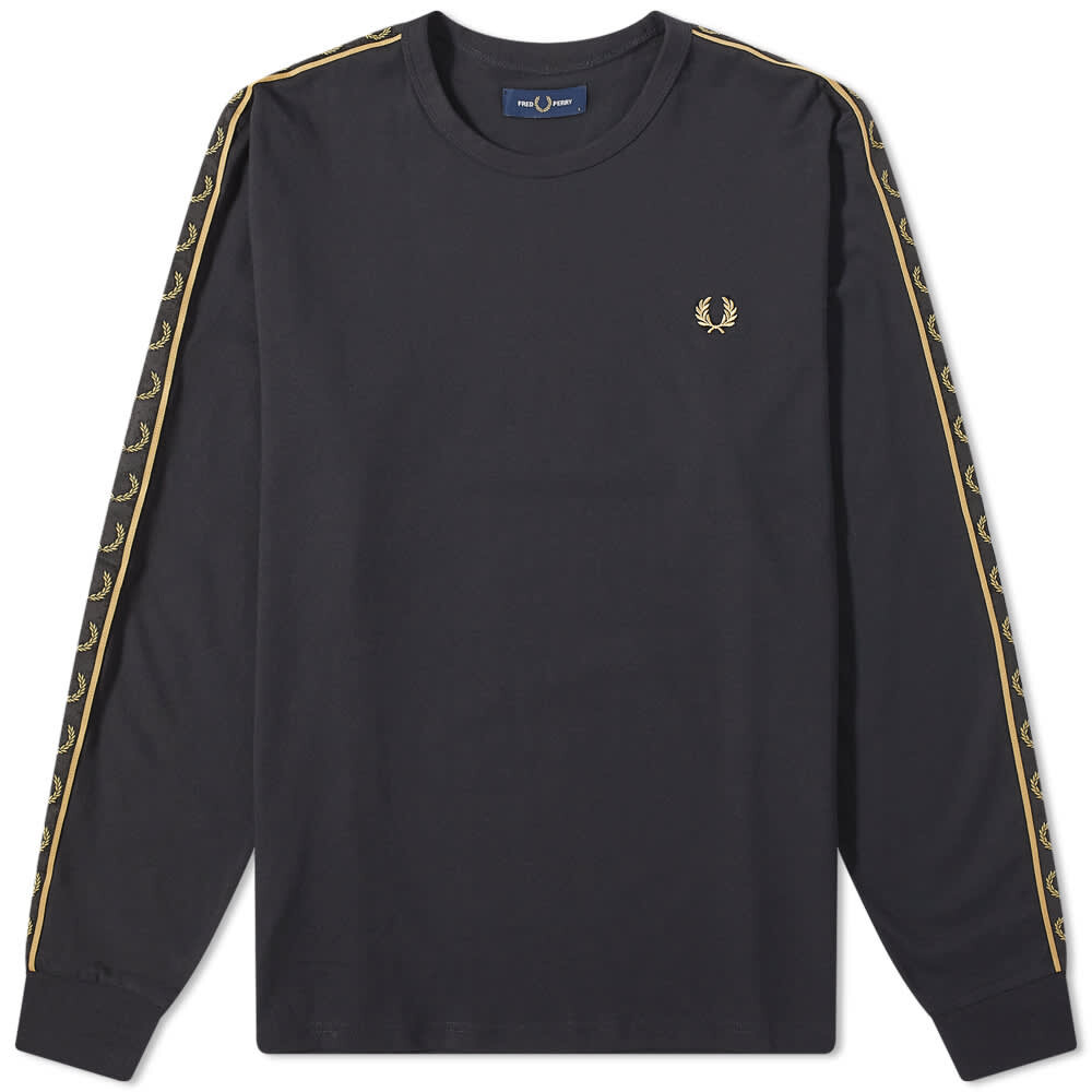 

Футболка Ringer с контрастной тесьмой и длинными рукавами Fred Perry Authentic