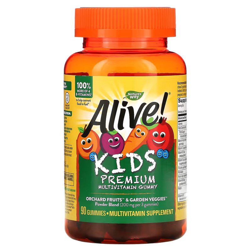 Мультивитамины для детей Nature's Way, 90 жевательных конфет мультивитамины для детей nature s way 120 жевательных таблеток