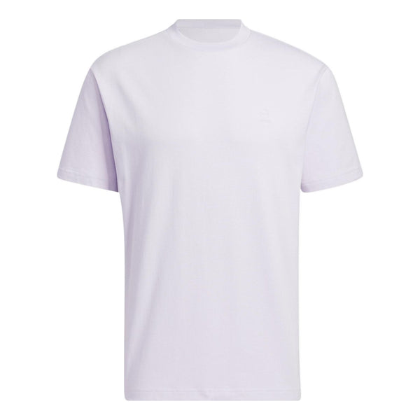 Футболка adidas neo Solid Color Round Neck Sports Short Sleeve Light Purple T-Shirt, мультиколор
