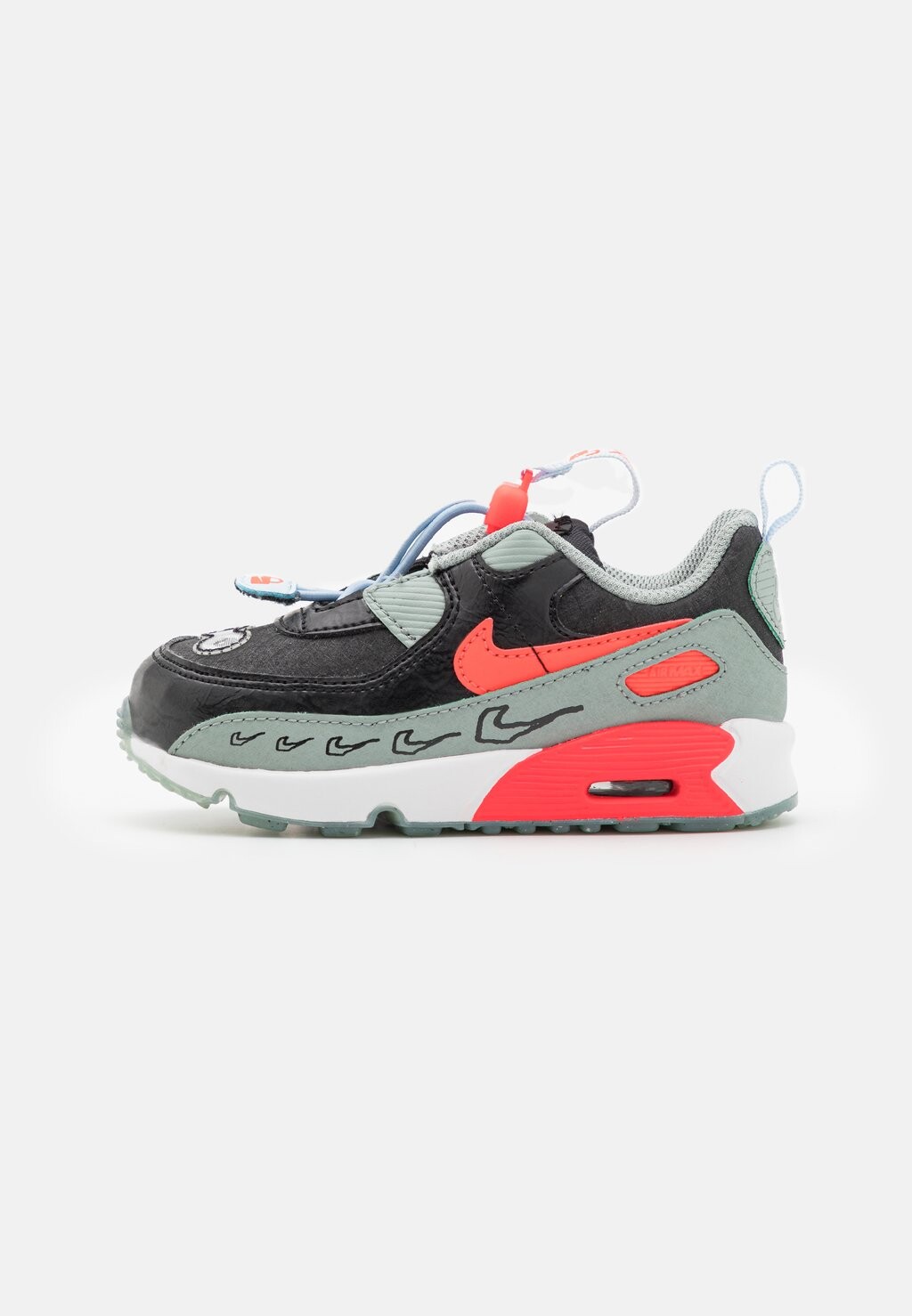 

Туфли для первых шагов Air Max 90 Toggle Se Unisex Nike, цвет black/bright crimson/mica green/blue tint