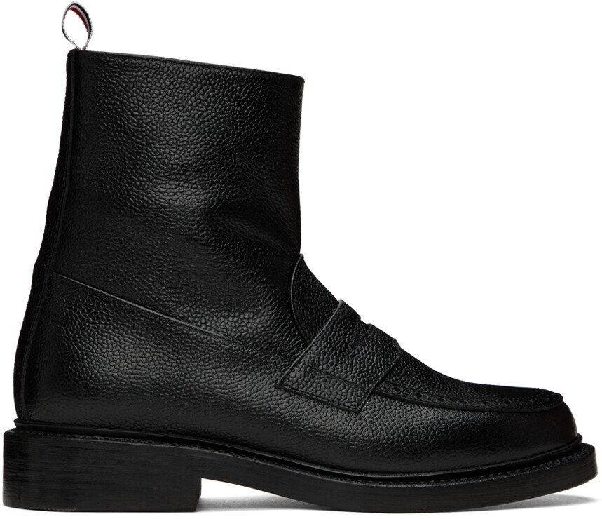 

Черные ботильоны Penny Loafer Thom Browne