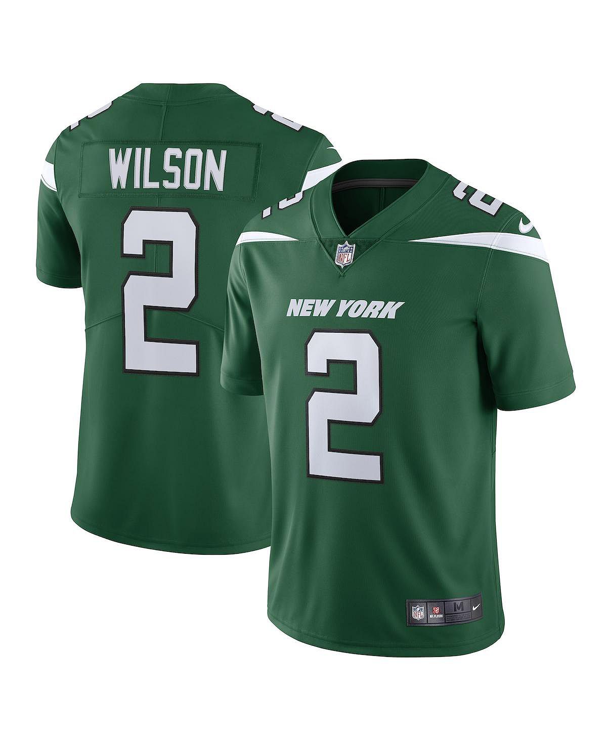 Мужская футболка zach wilson gotham green new york jets vapor limited jersey Nike, зеленый мужская зеленая футболка new york jets legend icon performance nike