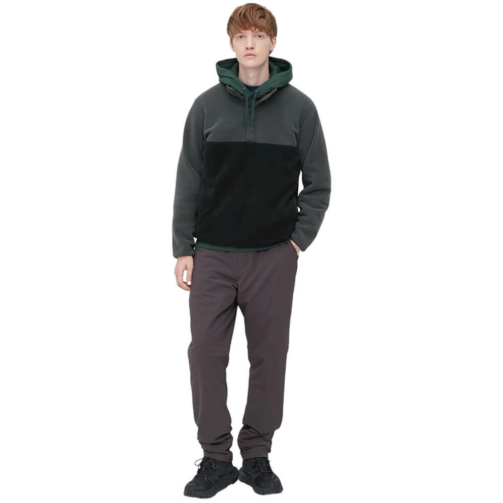 

Толстовка Uniqlo Fleece Colour Block, темно-серый