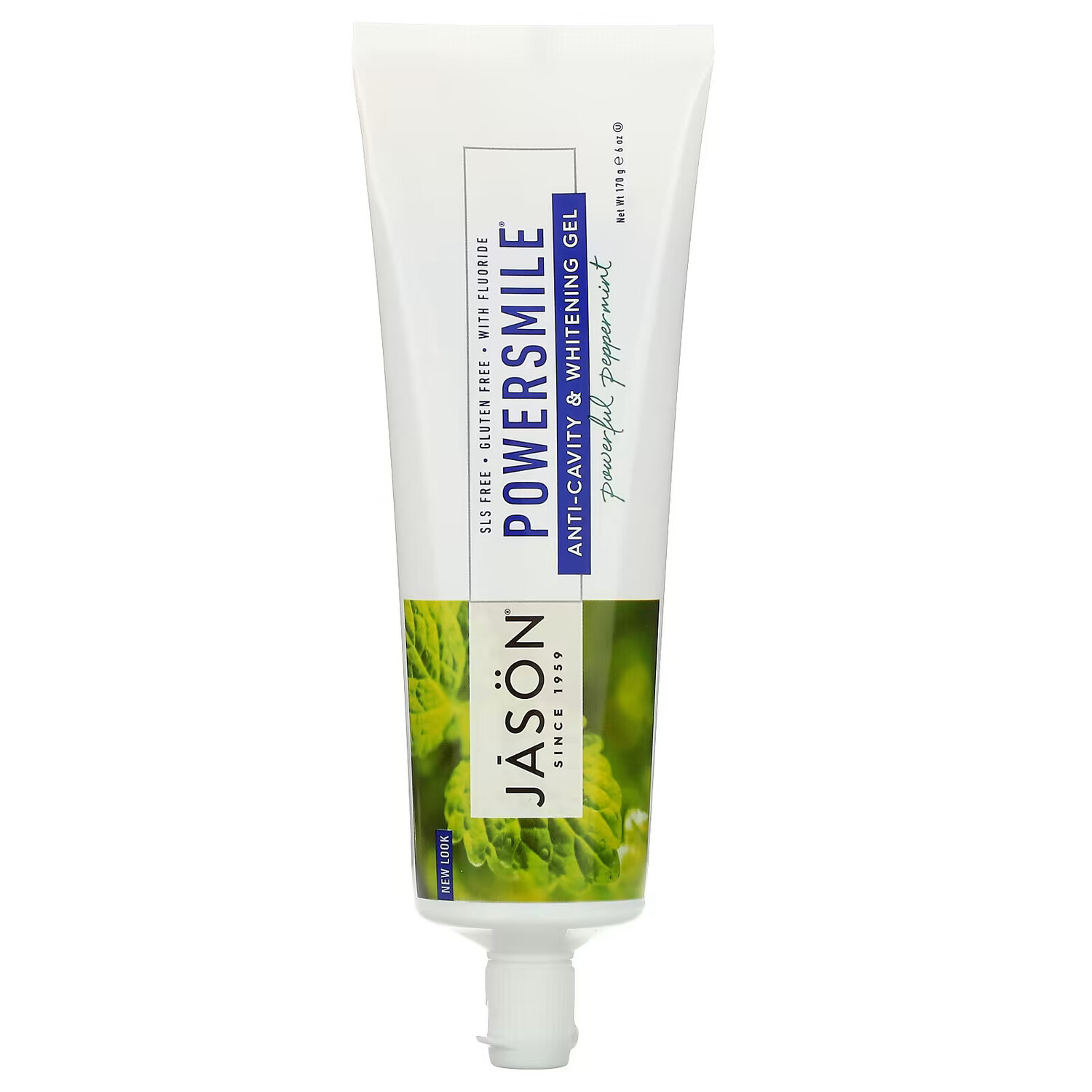 

Jason Natural, PowerSmile, гель против кариеса с эффектом отбеливания, перечная мята, 170 г (6 унций)