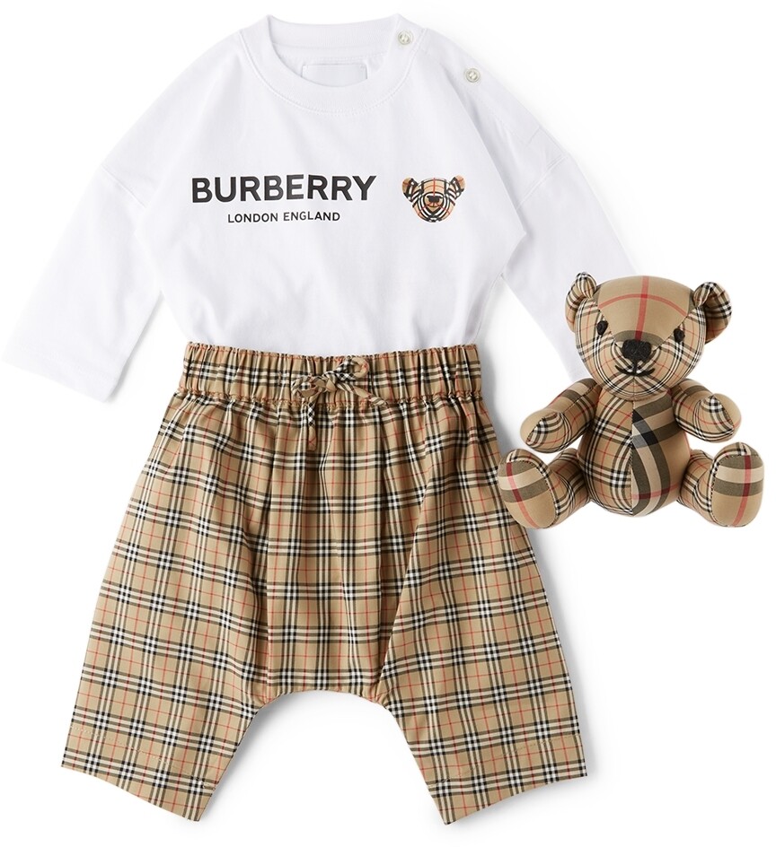

Комплект боди с медвежонком Томасом для малышей Burberry