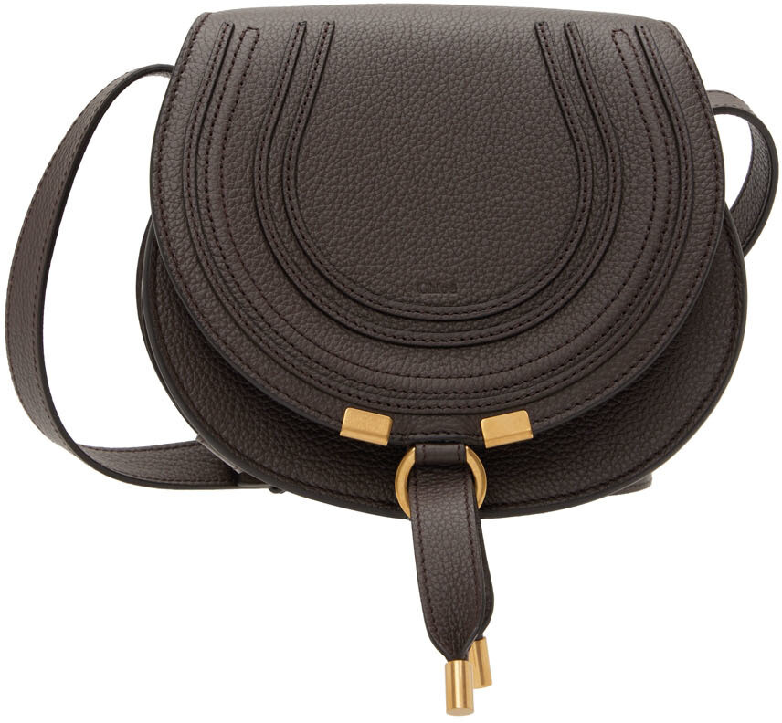 

Коричневая маленькая седельная сумка Marcie Chloé