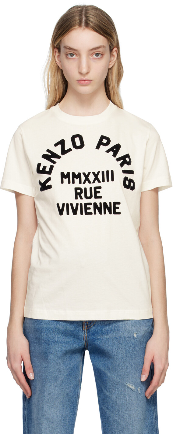 

Флокированная футболка Off-White Kenzo Paris