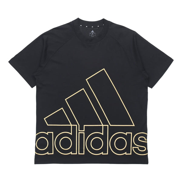 Футболка Adidas U Big Logo T Sports Stylish Printing Round Neck Short Sleeve Black, Черный