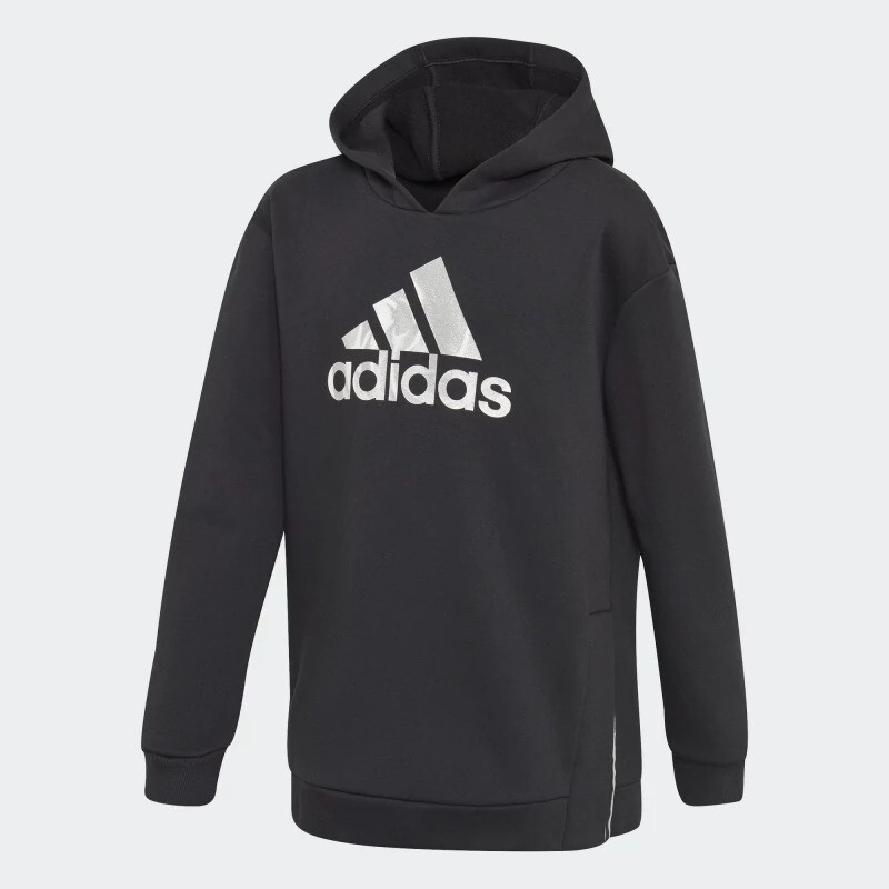 

Худи Adidas Oversized, черный/металлик