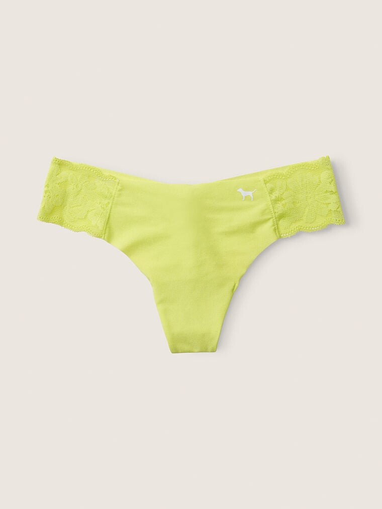 

Трусы Pink No-Show Thong, жёлто-зелёный