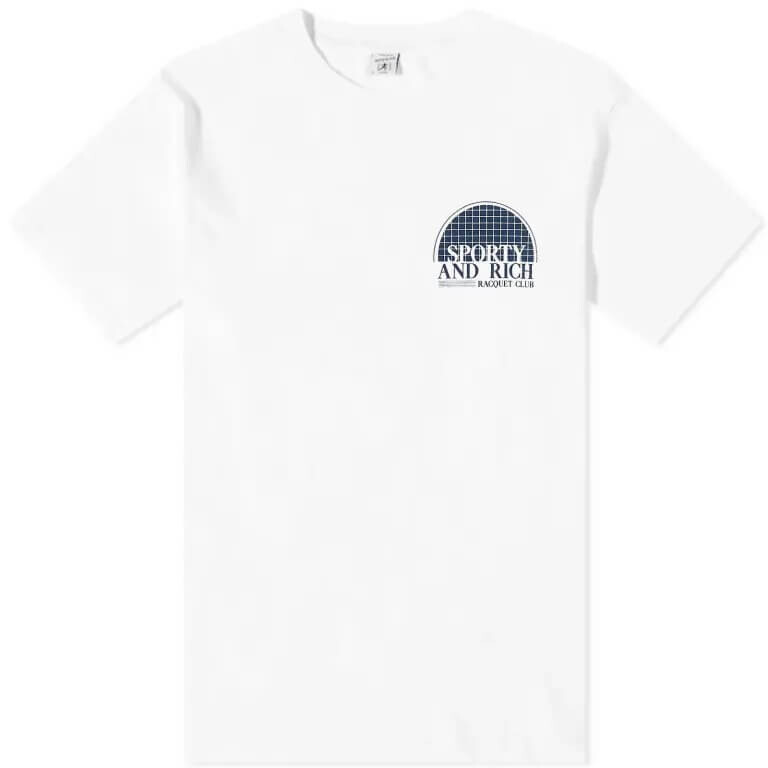 

Футболка Sporty & Rich Racquet Club, белый/темно-синий