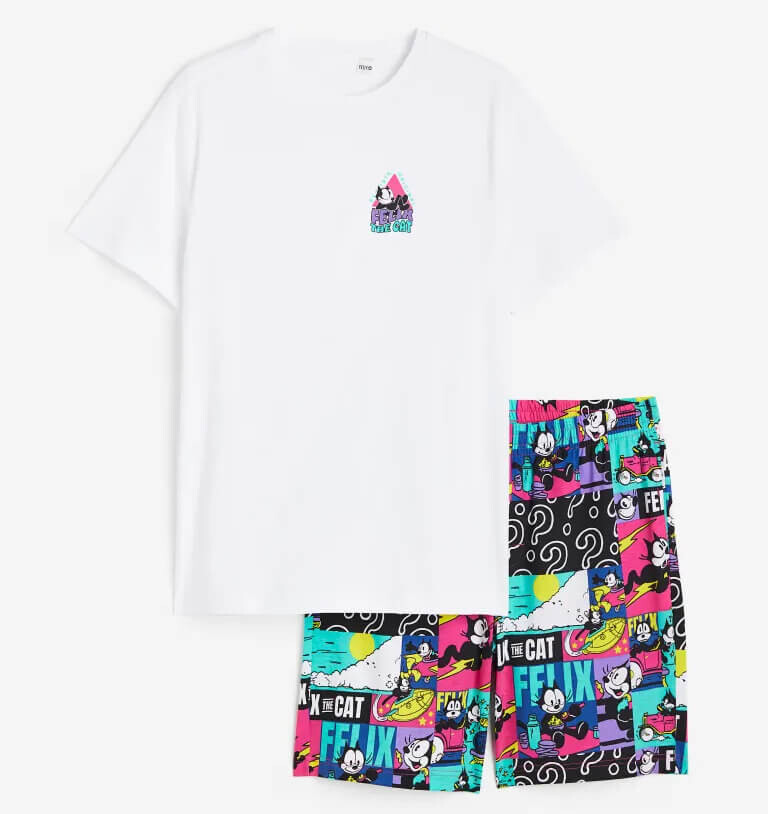 

Пижамный комплект H&M Felix the Cat Regular Fit, 2 предмета, мультиколор