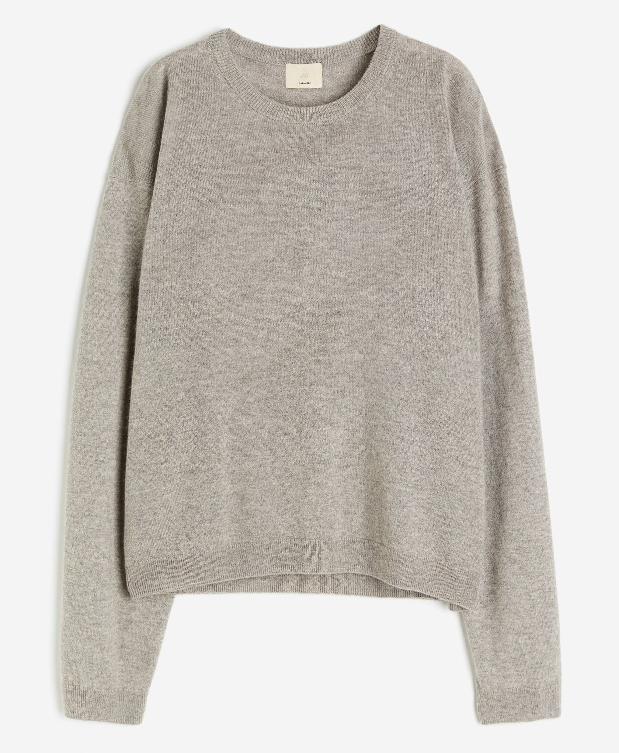 

Джемпер H&M Fine-knit Cashmere, серо-бежевый