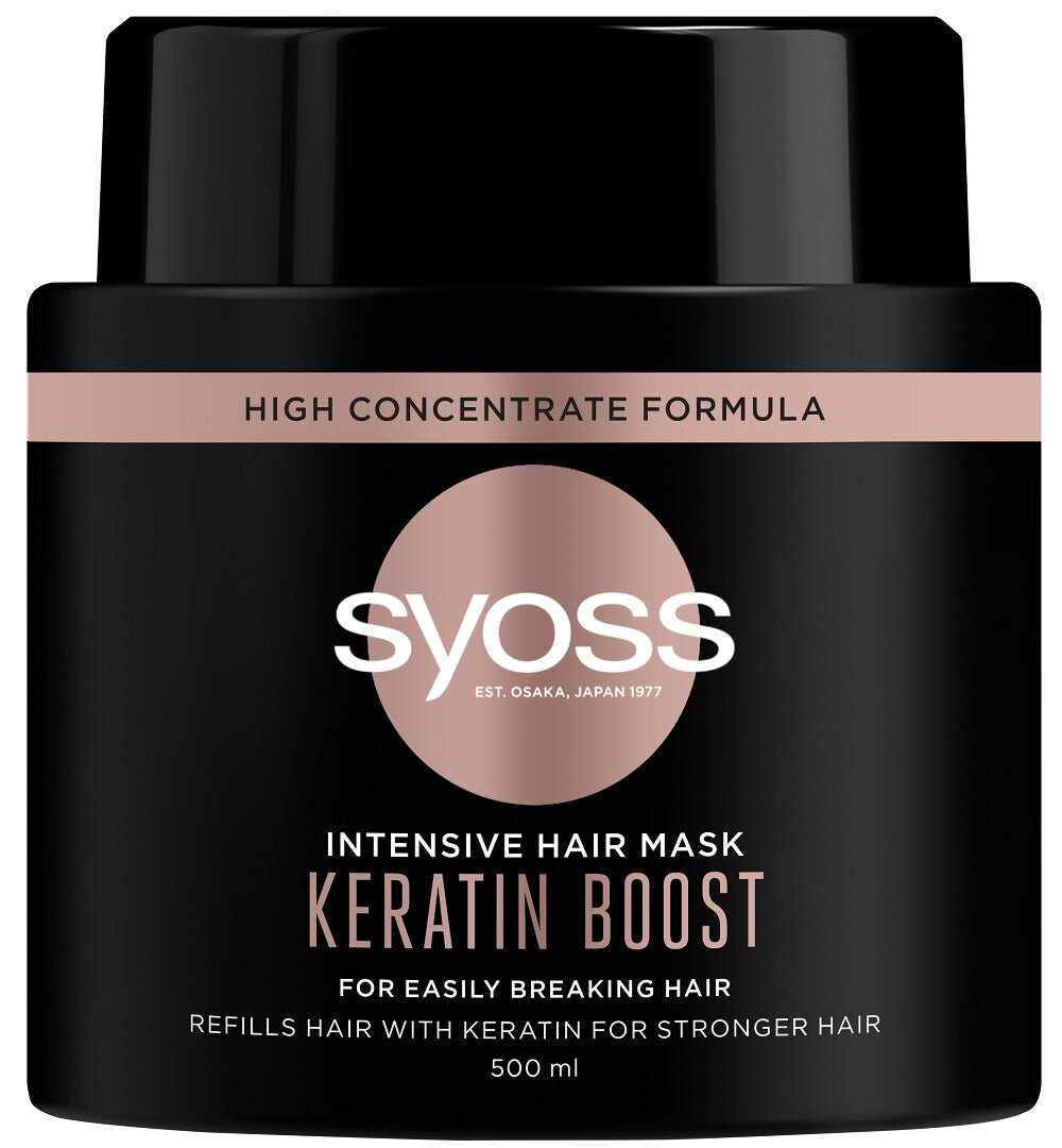 

Syoss Intensive Hair Mask Keratin Boost Интенсивно восстанавливающая маска для очень ломких волос 500мл