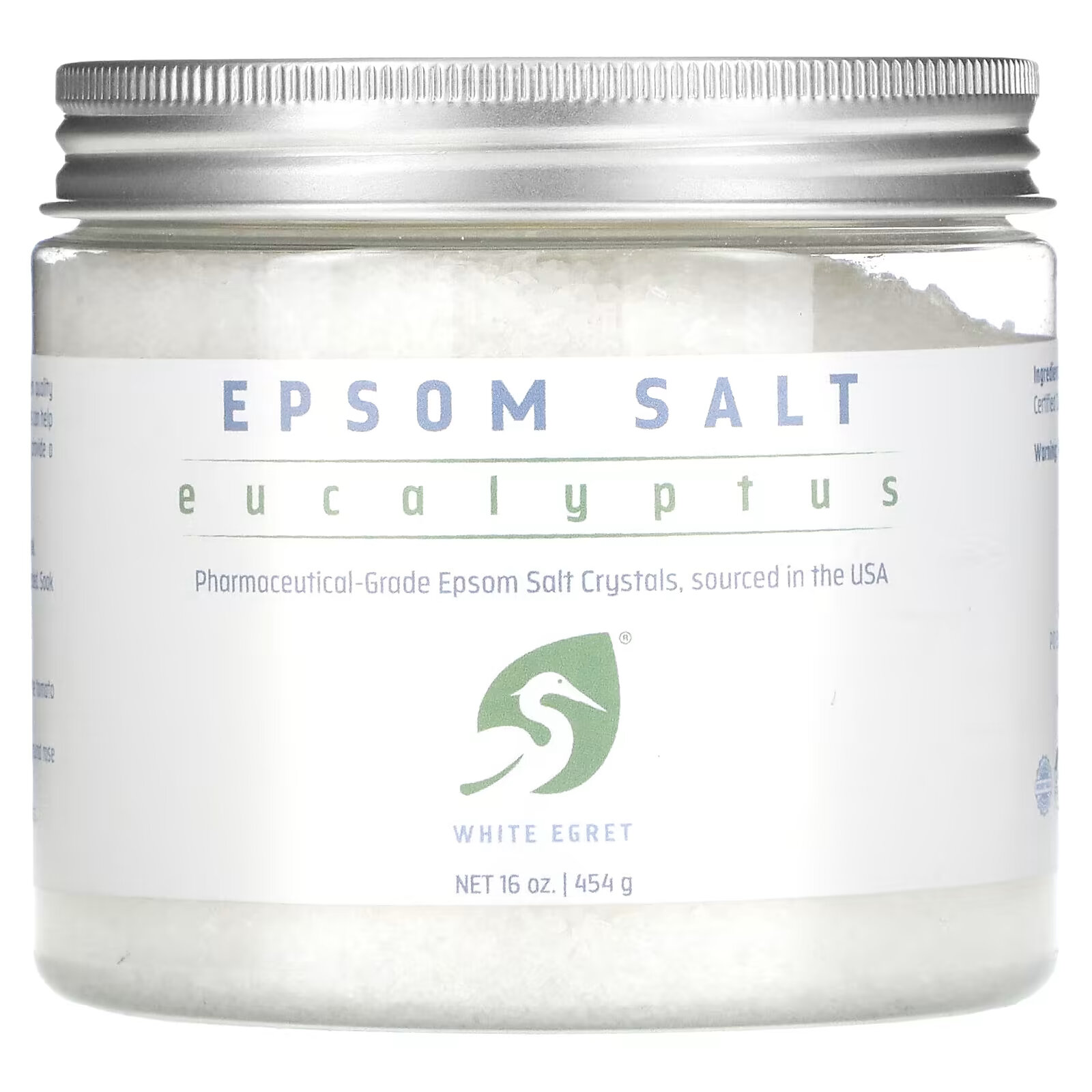White Egret Personal Care, английская соль с эвкалиптом, 454 г (16 унций)