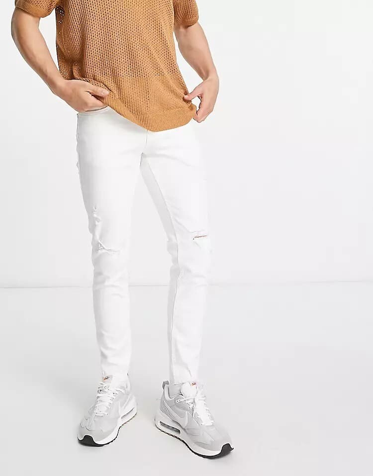 

Джинсы Pull&Bear зауженного кроя премиум класса, молочный