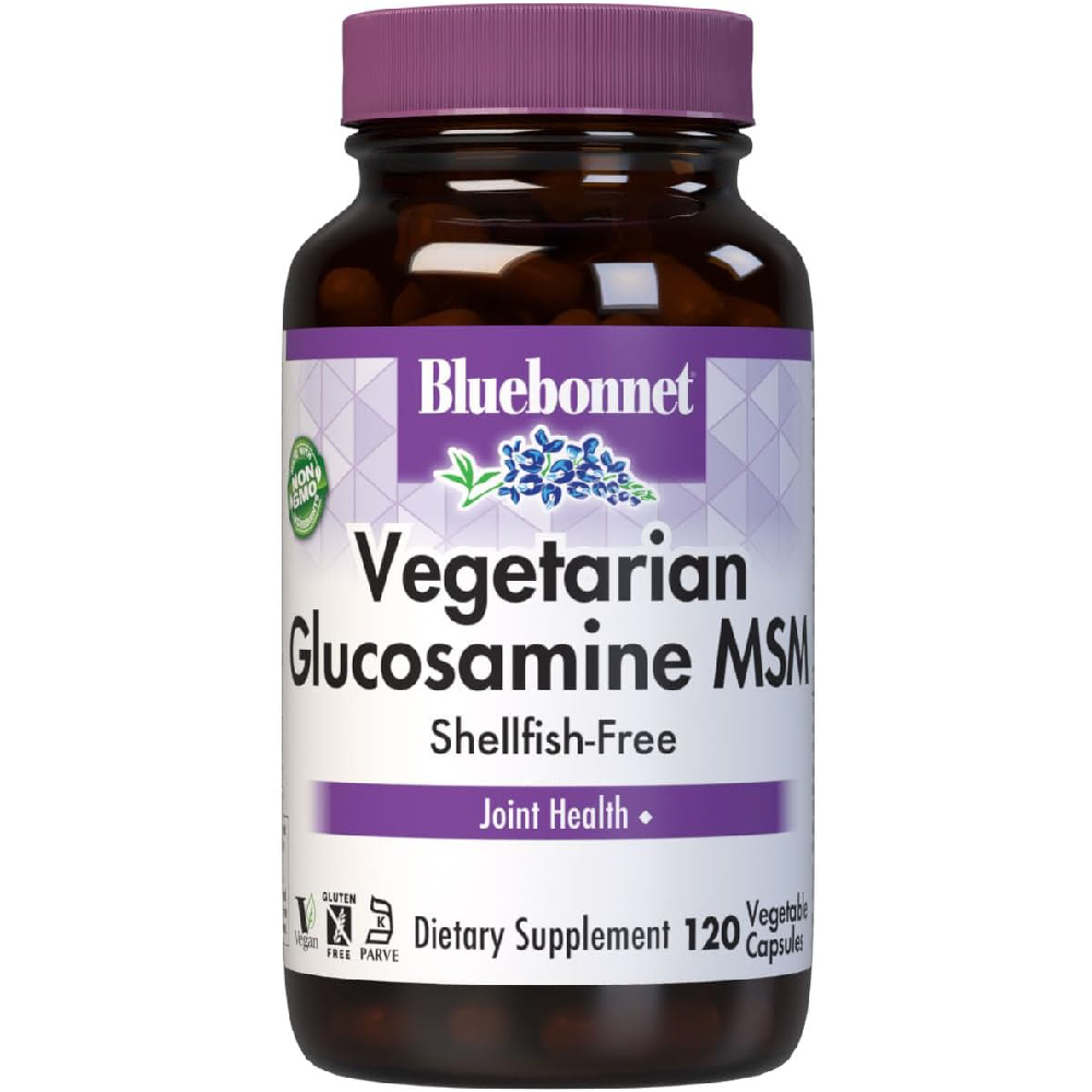 Комплекс витаминов для суставов BlueBonnet Vegetarian Glucosamine Plus MSM Supplement, 120шт. вегетарианские пустые капсулы 1000 шт 000 hpmc целлозы капсулы растительные капсулы таблетки грануальная упаковка