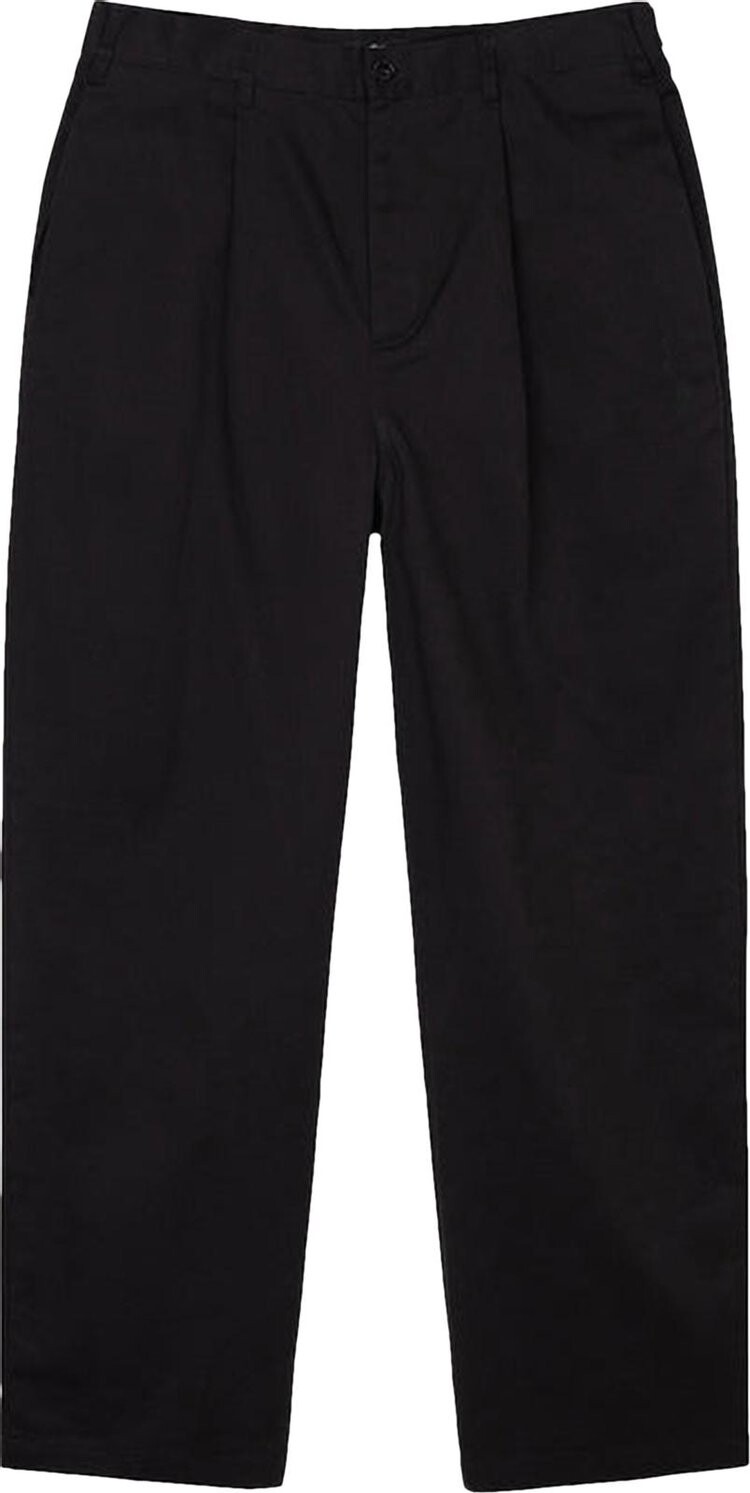 

Брюки Stussy Twill Volume Pleated Trouser 'Black', черный