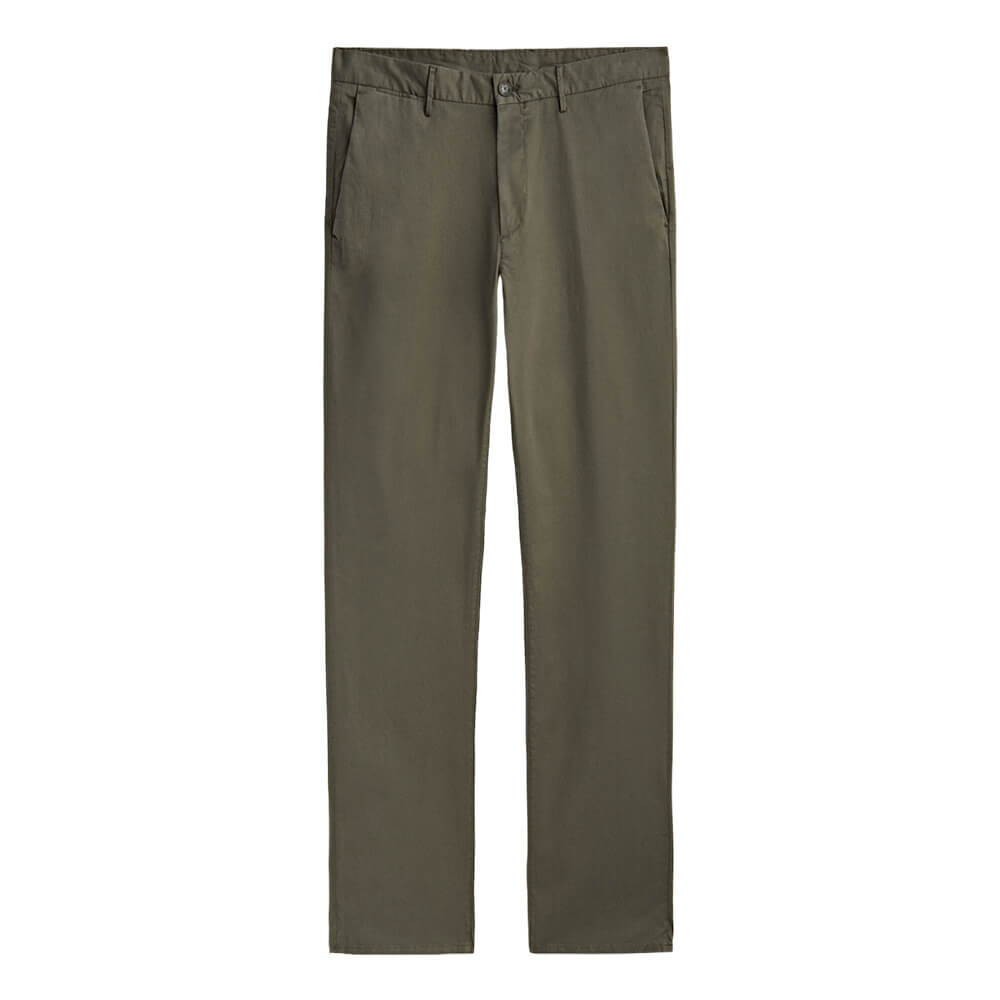 

Брюки Massimo Dutti Slim Fit Cotton Blend, хаки