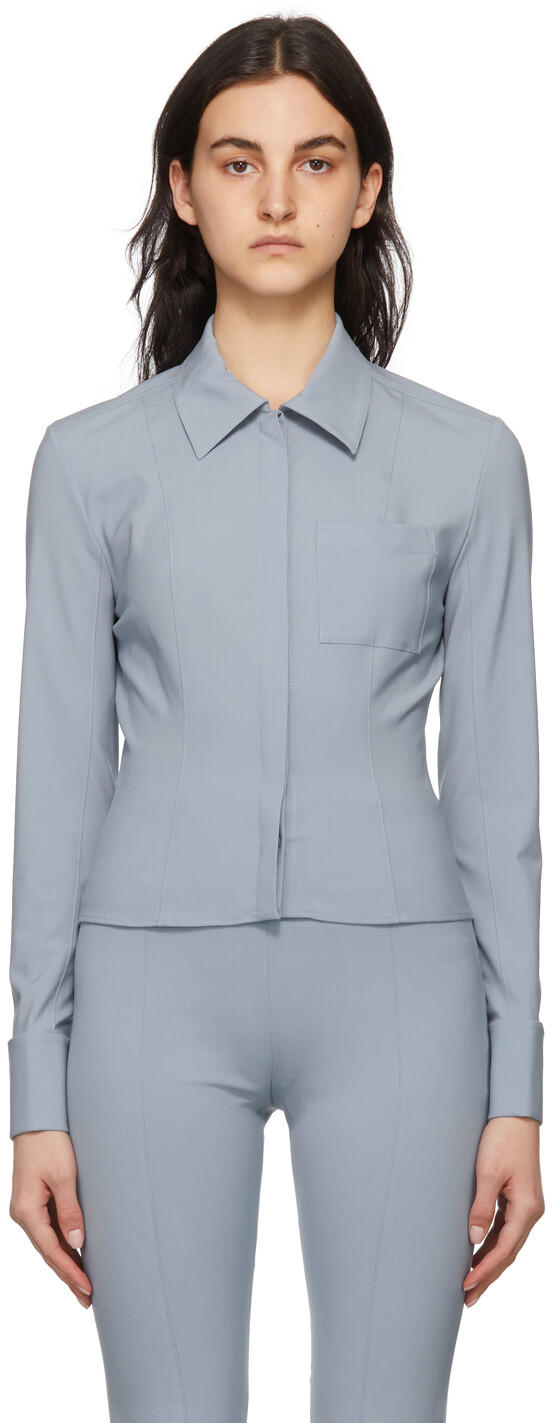 

Синяя рубашка La Chemise Pina Jacquemus