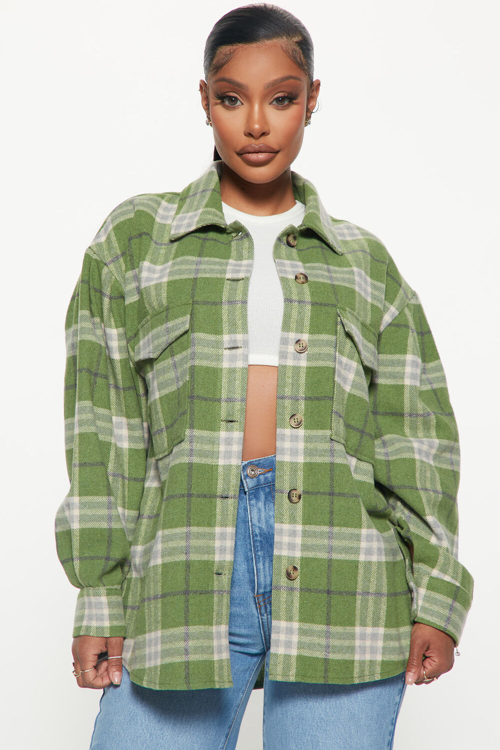 

Рубашка Fashion Nova NT20489, зеленый