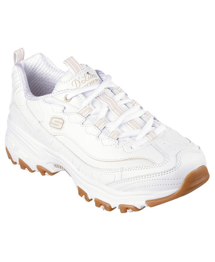 

Женские D'Lites — хорошие нейтральные повседневные кроссовки от Finish Line Skechers, белый