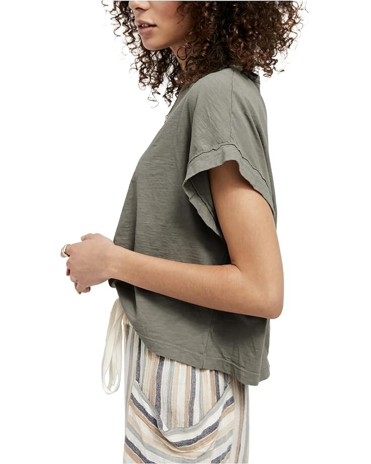 

Футболка Free People You Rock Tee, цвет Washed Army