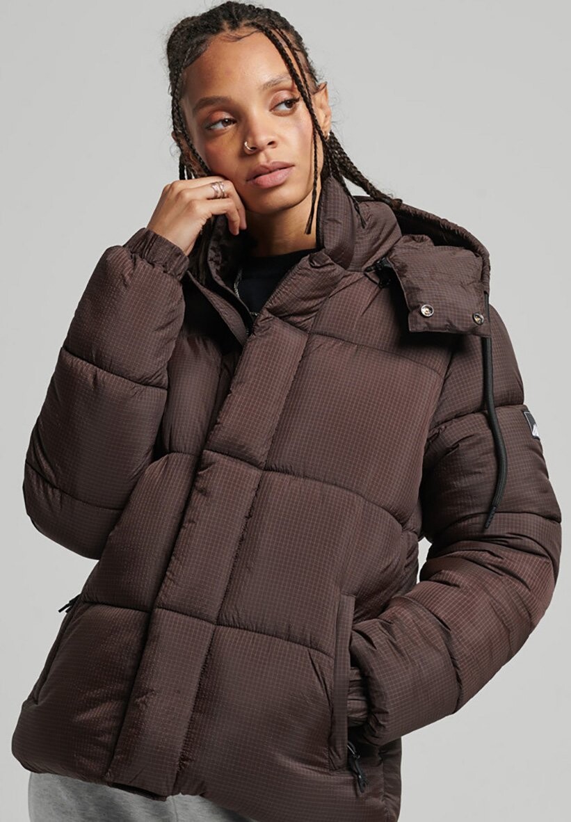

Куртка зимняя Superdry Ripstop, сетка темный дуб, Коричневый