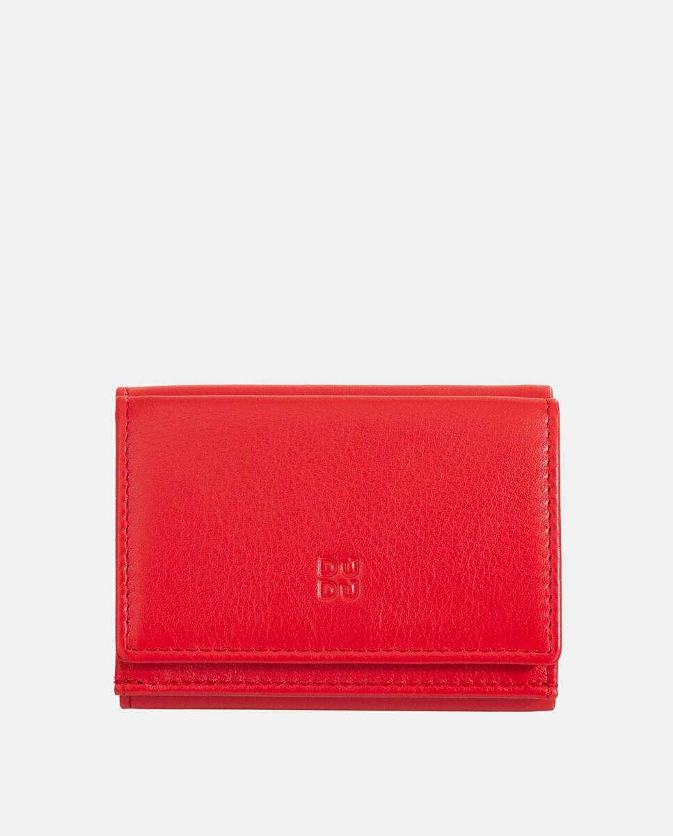 Маленький кошелек из телячьей кожи наппа красного цвета с портмоне для монет Dudu, красный кошелек для ключей ручной работы из натуральной кожи маленький портативный бумажник на молнии с кармашком для карт для хранения