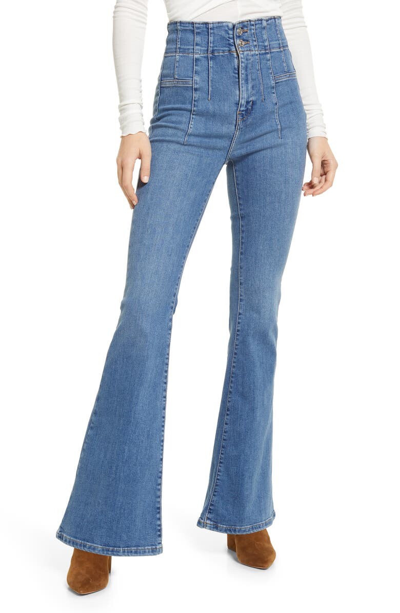 

Мы, свободные расклешенные джинсы Jayde FREE PEOPLE