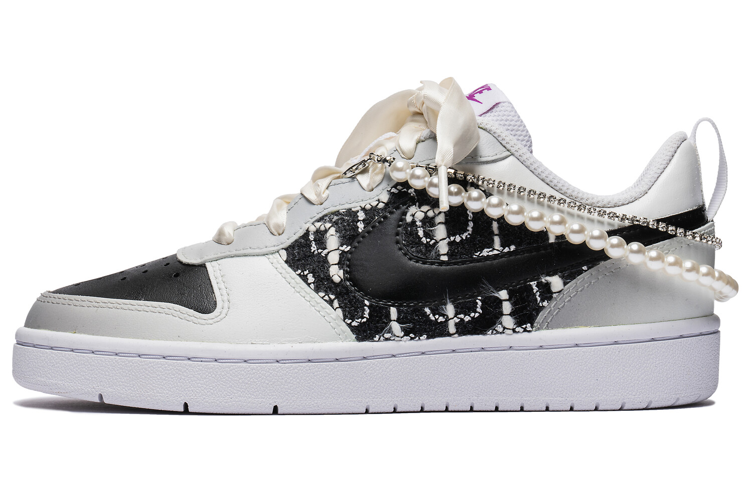 

Кроссовки Nike Court Borough 2 Skateboarding Shoes Women's Low-top White, черный